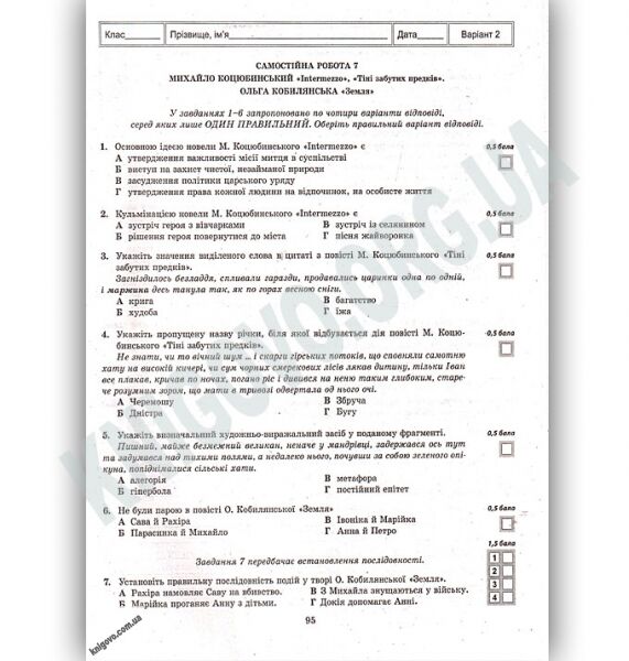 Тест-контроль Українська мова та література 10 клас Академічний рівень Нова програма Авт: Жовтобрюх В. Вид-во: Весна - фото 4