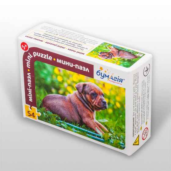 Мини-пазл 54 элемента Код: PZ-1404 Собаки и щенки Бумагия - фото 1