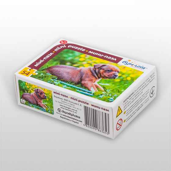 Мини-пазл 54 элемента Код: PZ-1404 Собаки и щенки Бумагия - фото 2