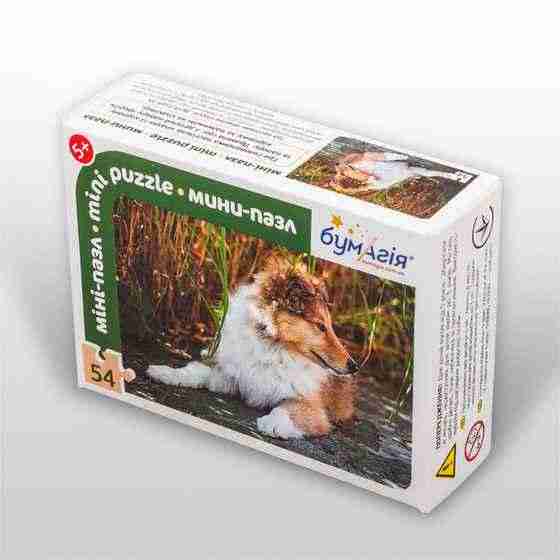 Мини-пазл 54 элемента Код: PZ-1402 Собаки и щенки Бумагия