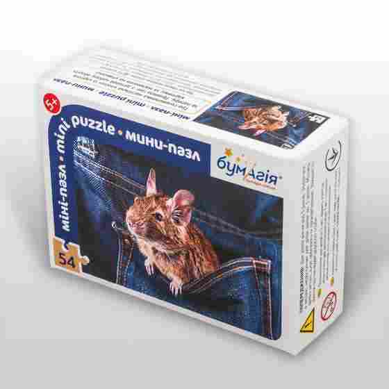 Мини-пазл 54 элемента Грызуны Тушканчик Бумагия Мини-пазл 54 элемента Грызуны Тушканчик Бумагия