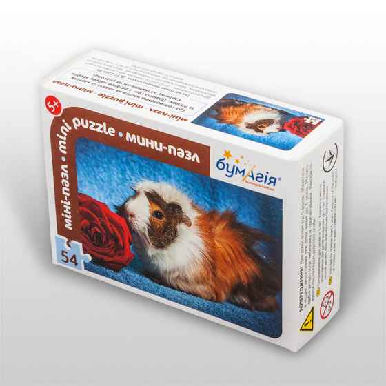 Мини-пазл 54 элемента Грызуны Бумагия Морская свинка - фото 1