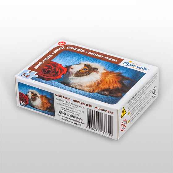 Мини-пазл 54 элемента Грызуны Бумагия Морская свинка - фото 2