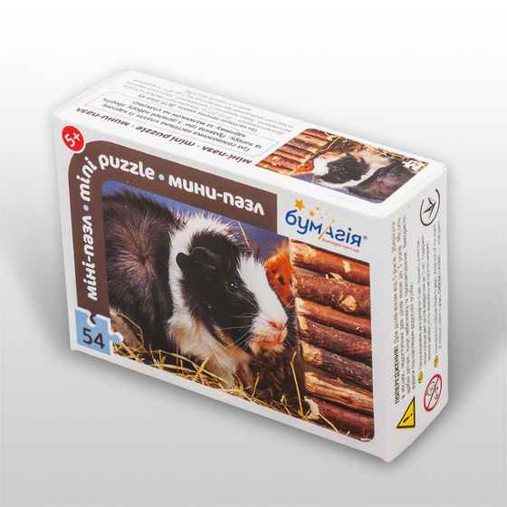 Мини-пазл 54 элемента Грызуны Бумагия - фото 1