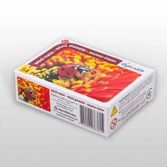 Мини-пазл 54 элемента Насекомые Бумагия Божья коровка - фото 2