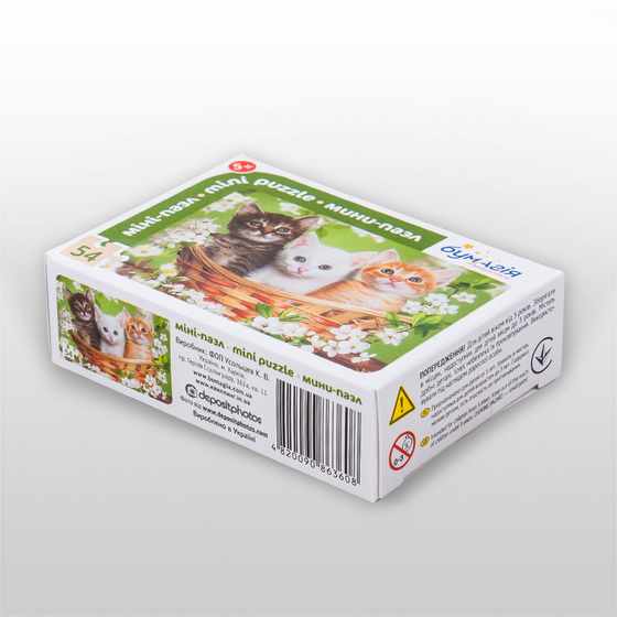 Мини-пазл 54 элемента Код: PZ-1507 Кошки и котята Бумагия - фото 2