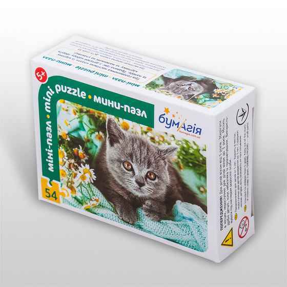 Мини-пазл 54 элемента Код: PZ-1505 Кошки и котята Бумагия Мини-пазл 54 элемента Код: PZ-1505 Кошки и котята Бумагия