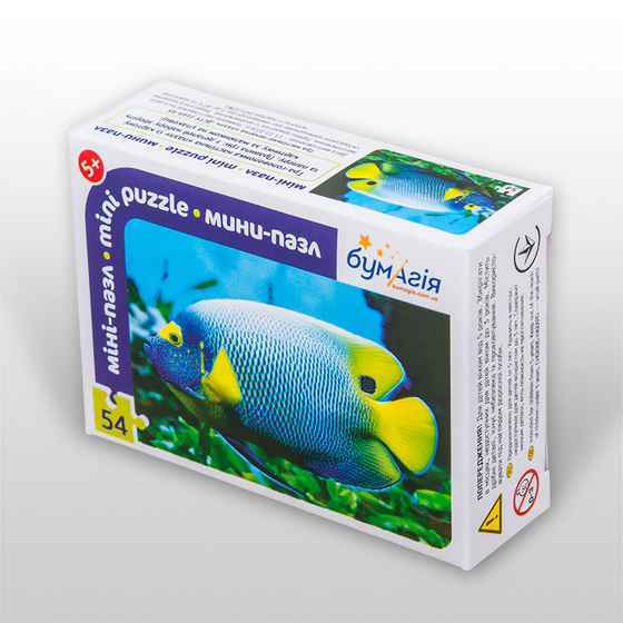 Мини-пазл 54 элемента Код: PZ-0608 Яркие рыбки Бумагия Мини-пазл 54 элемента Код: PZ-0608 Яркие рыбки Бумагия