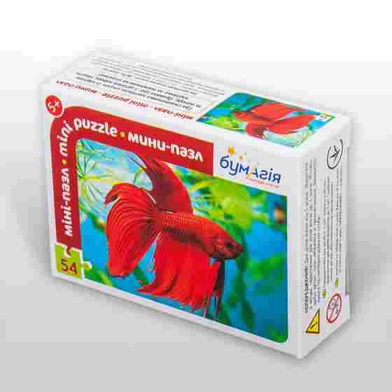 Мини-пазл 54 элемента Код: PZ-0606 Яркие рыбки Бумагия Мини-пазл 54 элемента Код: PZ-0606 Яркие рыбки Бумагия