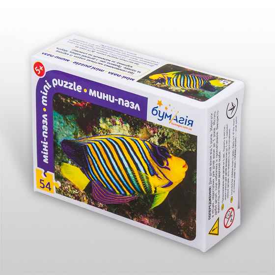 Мини-пазл 54 элемента Код: PZ-0605 Яркие рыбки Бумагия - фото 1