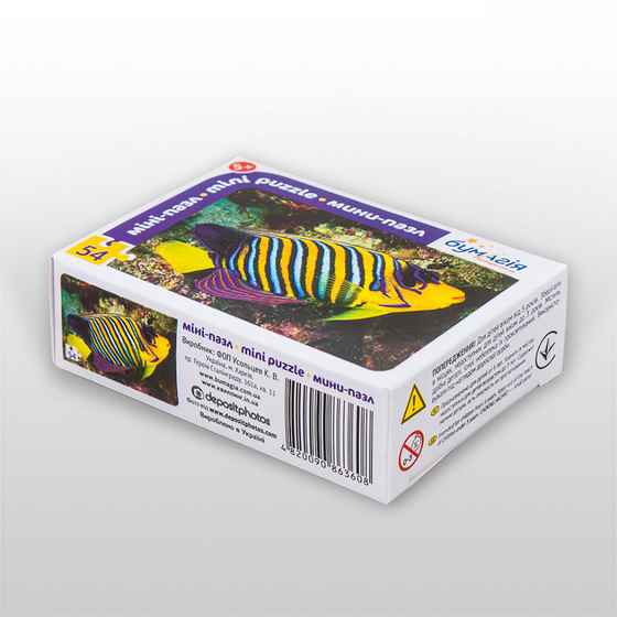 Мини-пазл 54 элемента Код: PZ-0604 Яркие рыбки Бумагия - фото 2
