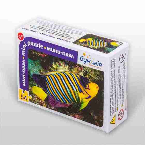 Мини-пазл 54 элемента Код: PZ-0604 Яркие рыбки Бумагия Мини-пазл 54 элемента Код: PZ-0604 Яркие рыбки Бумагия