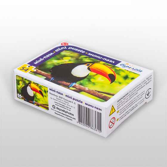 Мини-пазл 54 элемента Тукан Птицы Бумагия - фото 2