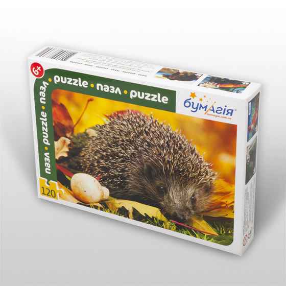 Игра пазл Лесные хищники 120 эл., Ёжик - фото 1