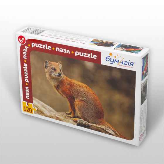 Игра пазл Лесные хищники 120 эл., Горностай - фото 1