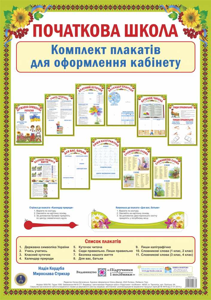 Початкова школа Комплект плакатів для оформлення кабінету Підручники і посібники - фото 1