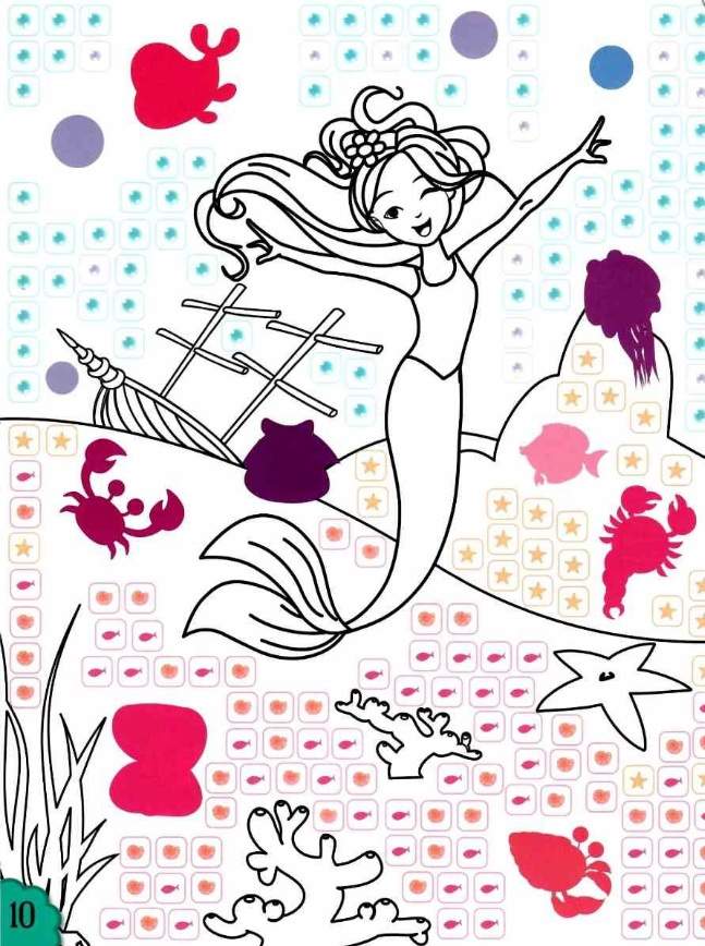 Наліпкові мозаїки Феї Ельфи Русалки Пегас - фото 3