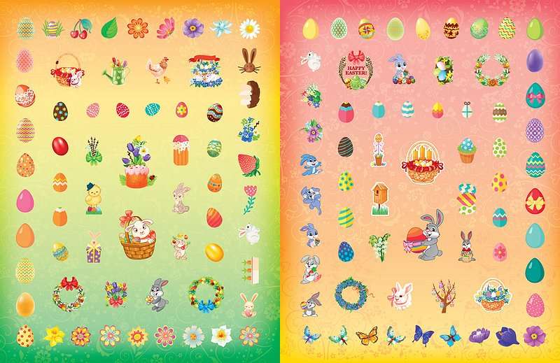 Паска 250 наліпок Великодні наліпки УЛА - фото 3
