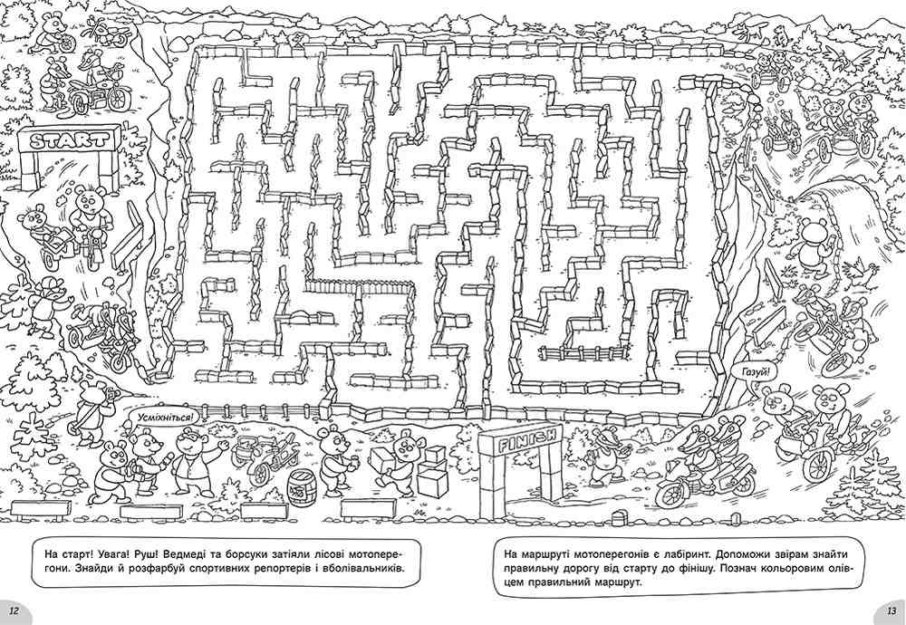 Розмальовки-хованки на спортивному майданчику Сидоренко А. Ранок - фото 2