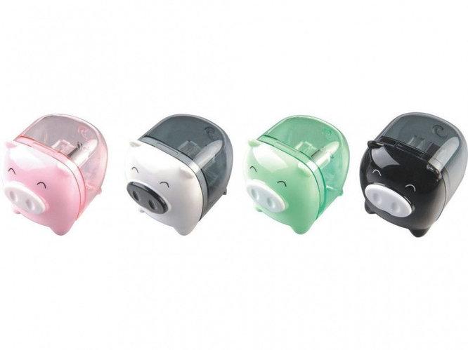 Чинка дитяча Deli Свинка кольорова - фото 1