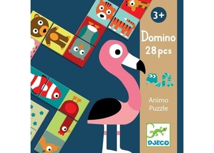 Настольная игра Djeco Детское домино. Сложи животное (Domino Animo puzzle, 28 pcs) (DJ08165) - DJECO - фото 1