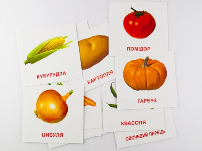 Дидактичний матеріал Картки міні Овочі / Vegetables (110х110 мм) Зірка - фото 2