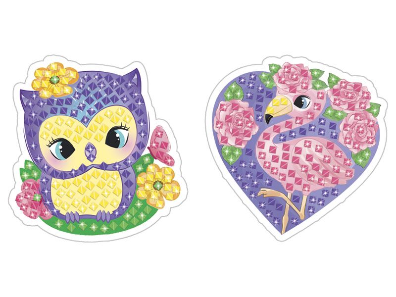 Стікерна мозаїка.Сова та Фламінго - фото 2