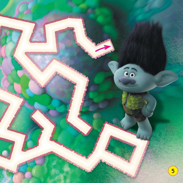 Тролі Живи у стилі рок! DreamWorks Лабіринти з наліпками Ранок - фото 3