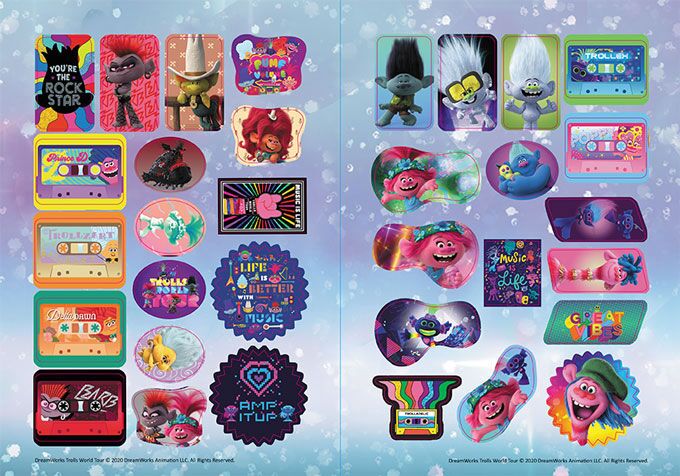 Розмальовка Тролі 2 Діамант і Діамантик DreamWorks Кольорові пригоди з наліпками Ранок - фото 4