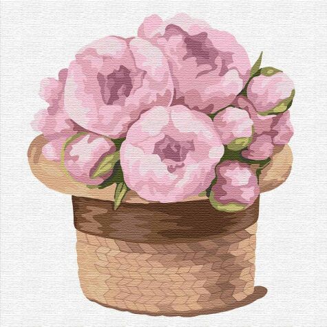 Картина по номерам Чарівний букет півоній 30*30 см Картина по номерам Чарівний букет півоній 30*30 см - Набори для розмальовування