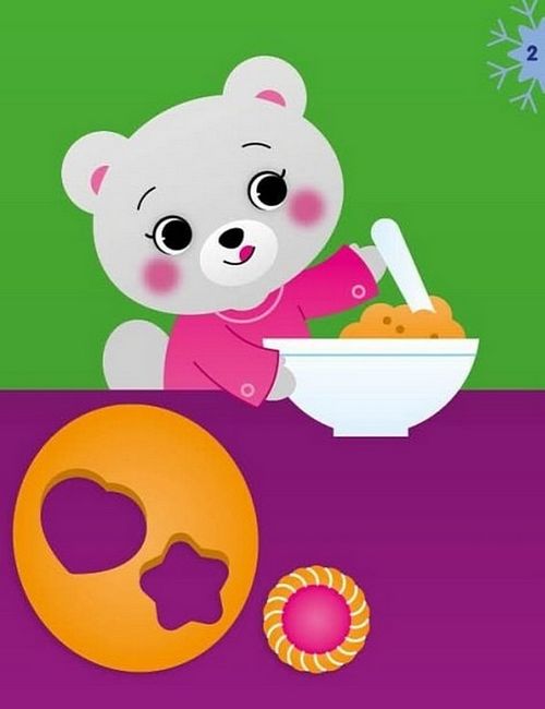 Ведмежа. Аплікації наліпками - фото 4