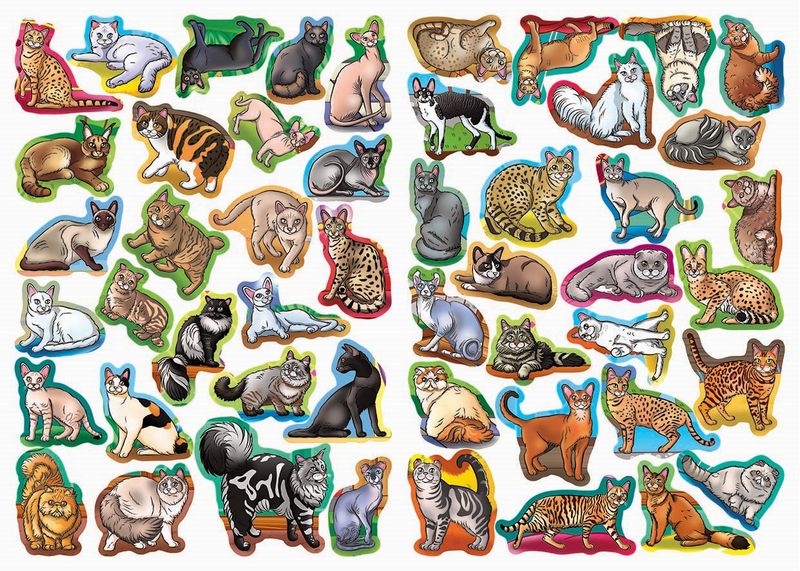 Велика книжка. Розвивальні наліпки + розумнi завдання. Кішки - фото 2