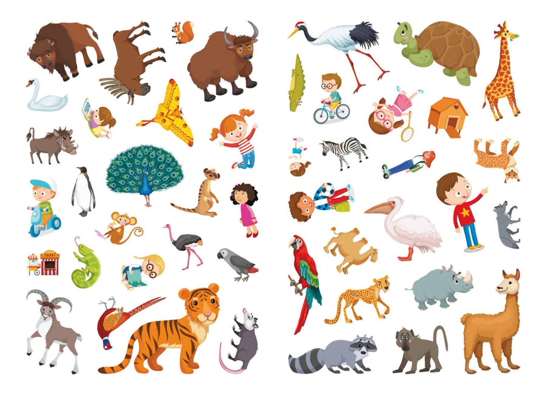 Перший віммельбух із наліпками. Зоопарк. Crystal Book. - фото 2