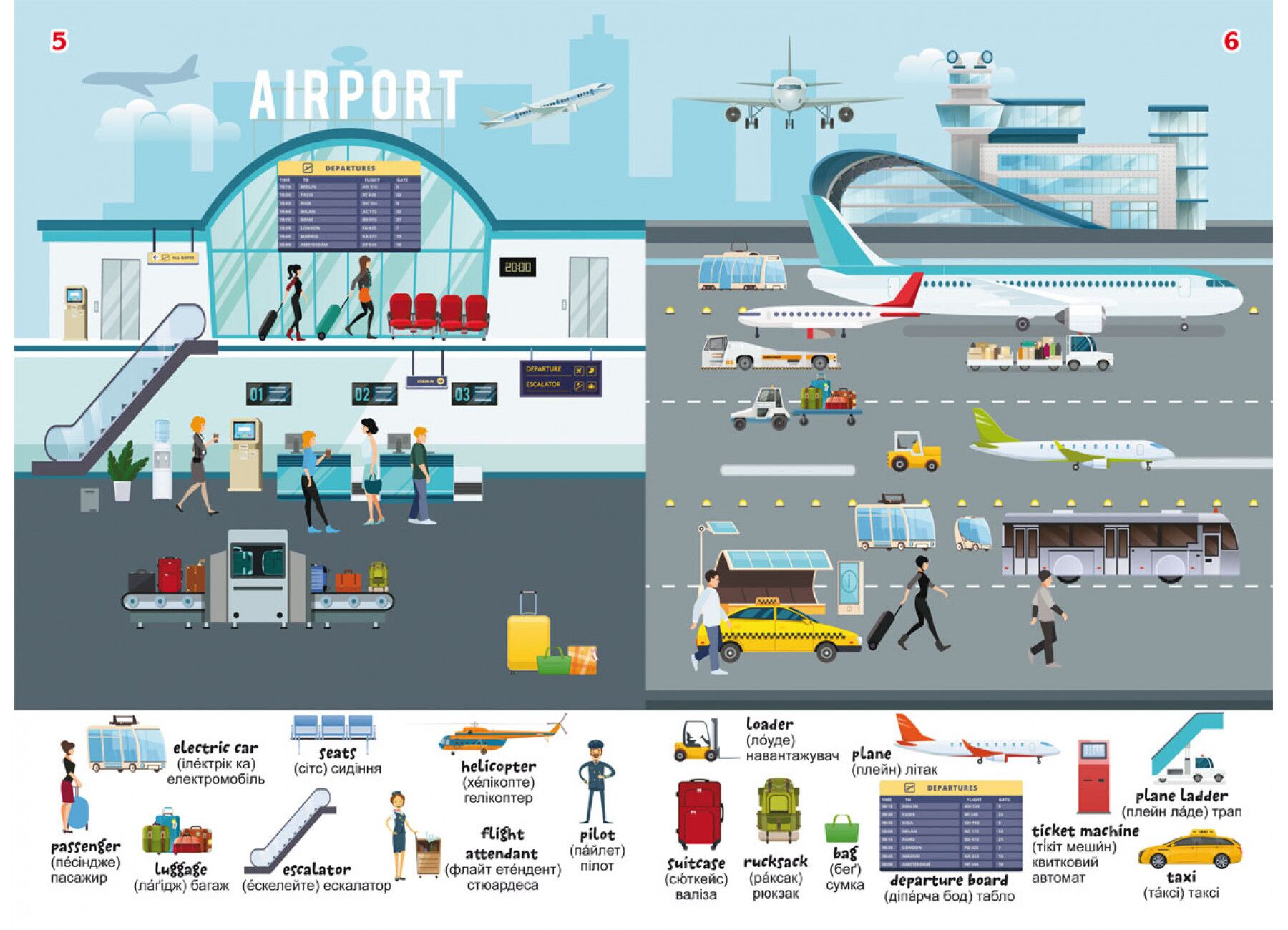 Перший віммельбух із наліпками. Транспорт. Crystal Book. - фото 3