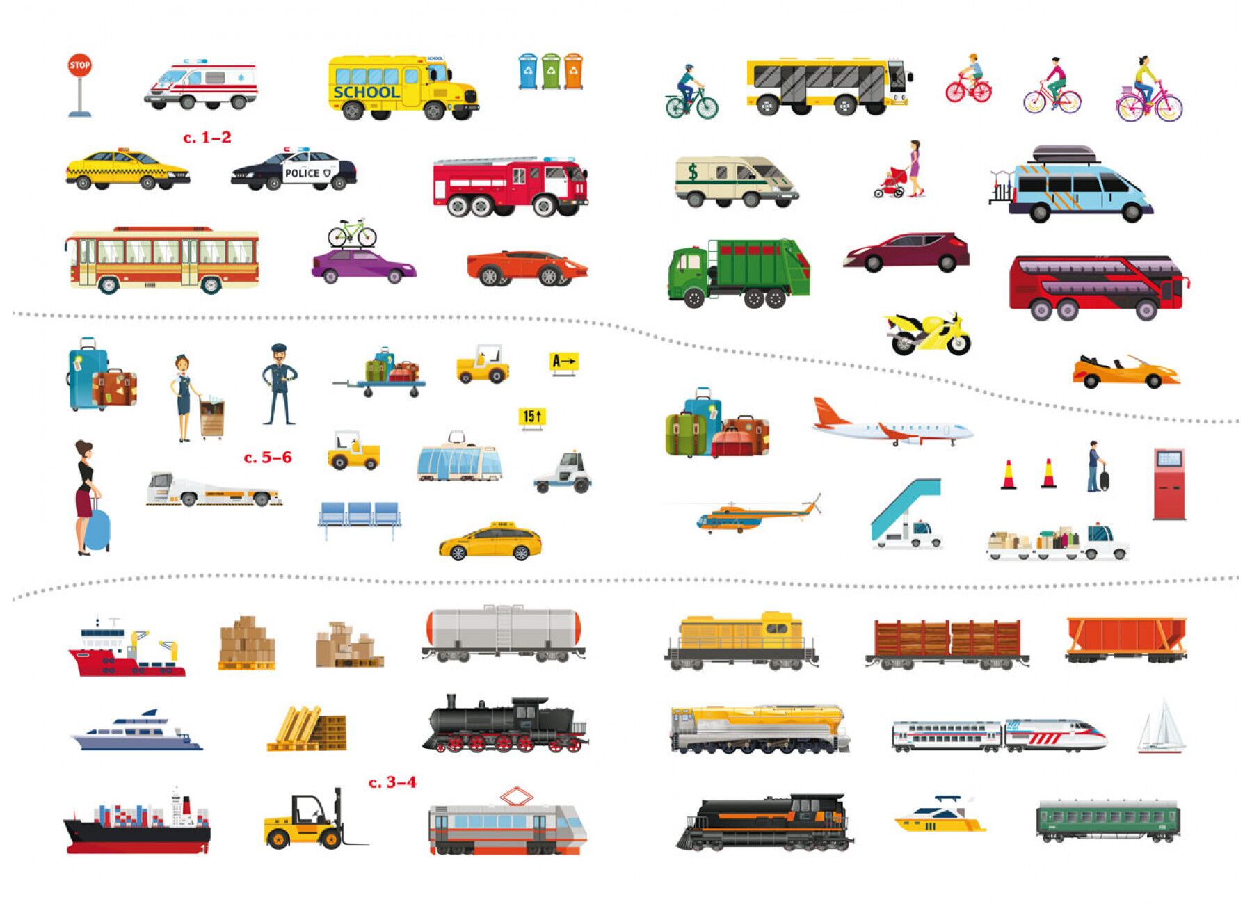 Перший віммельбух із наліпками. Транспорт. Crystal Book. - фото 4