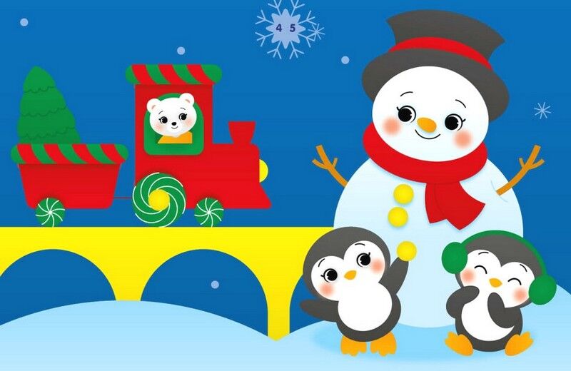 Сніговичок. Аплікації наліпками - фото 2