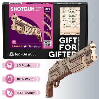 Рушниця. Механічна дерев'яна 3D-модель Рушниця. Механічна дерев'яна 3D-модель