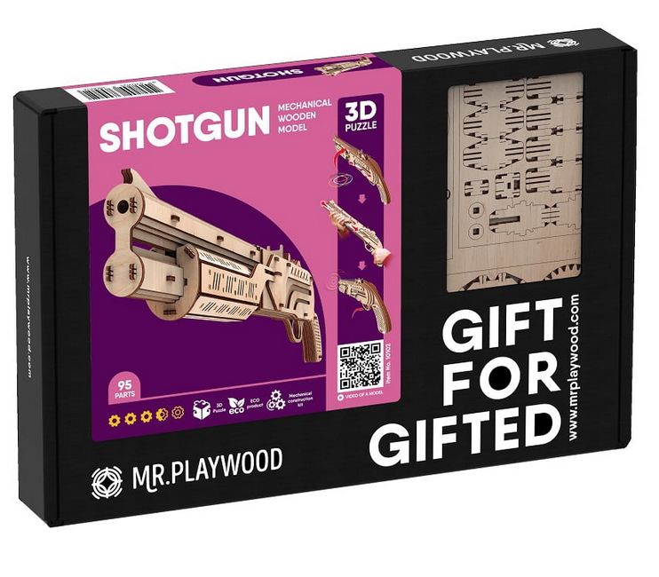 Рушниця. Механічна деревяна 3D-модель - фото 7