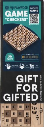 Гра "Шашки". Дерев'яна 3D-модель Гра "Шашки". Дерев'яна 3D-модель