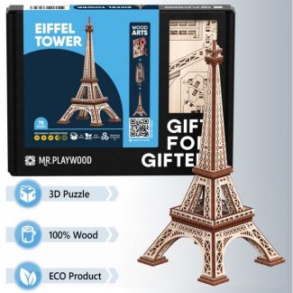 Ейфелева вежа механічна дерев'яна 3D-модель