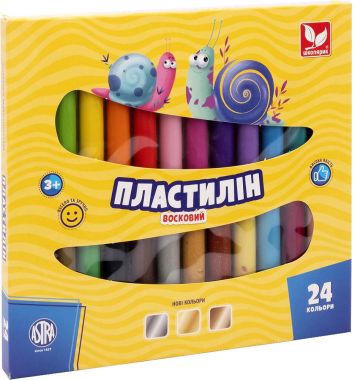 Пластилін круглий восковий 24 кольори Пластилін круглий восковий 24 кольори - Пластилін та аксесуари