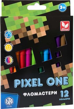 Фломастери Pixel One 12 кольорів Фломастери Pixel One 12 кольорів - Фломастери та олівці