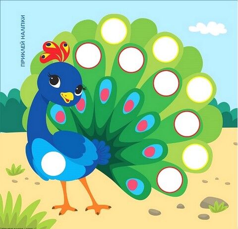 Підбери наліпки за розміром. У зоопарку - фото 2