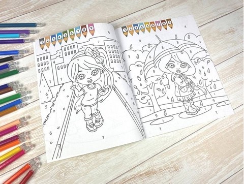 Фарбуй по цифрах. Маленька модниця - фото 2