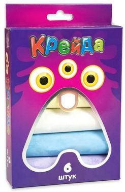 Крейда. Велика кругла різнокольорова. 6 штук Крейда. Велика кругла різнокольорова. 6 штук