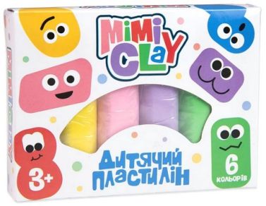 Набір для творчості. Mimi clay. 6 кольорів (великий) вид: Strateg