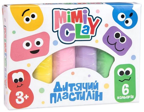 Набір для творчості. Mimi clay. 6 кольорів (великий) вид: Strateg - фото 1