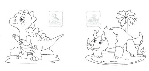 Динозаври. Розмальовка + наліпки - фото 2