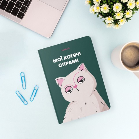Блокнот Мої котячі справи зелений - фото 2
