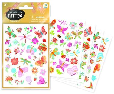 Набір дитячих тимчасових татуювань "Квіткові мрії" Набір дитячих тимчасових татуювань "Квіткові мрії"